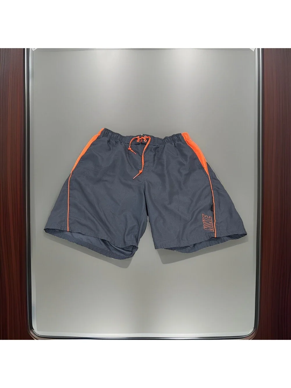 Nike Swim Trunks Gray/Orange - Men's XL - Excellent Condition  32 Waist